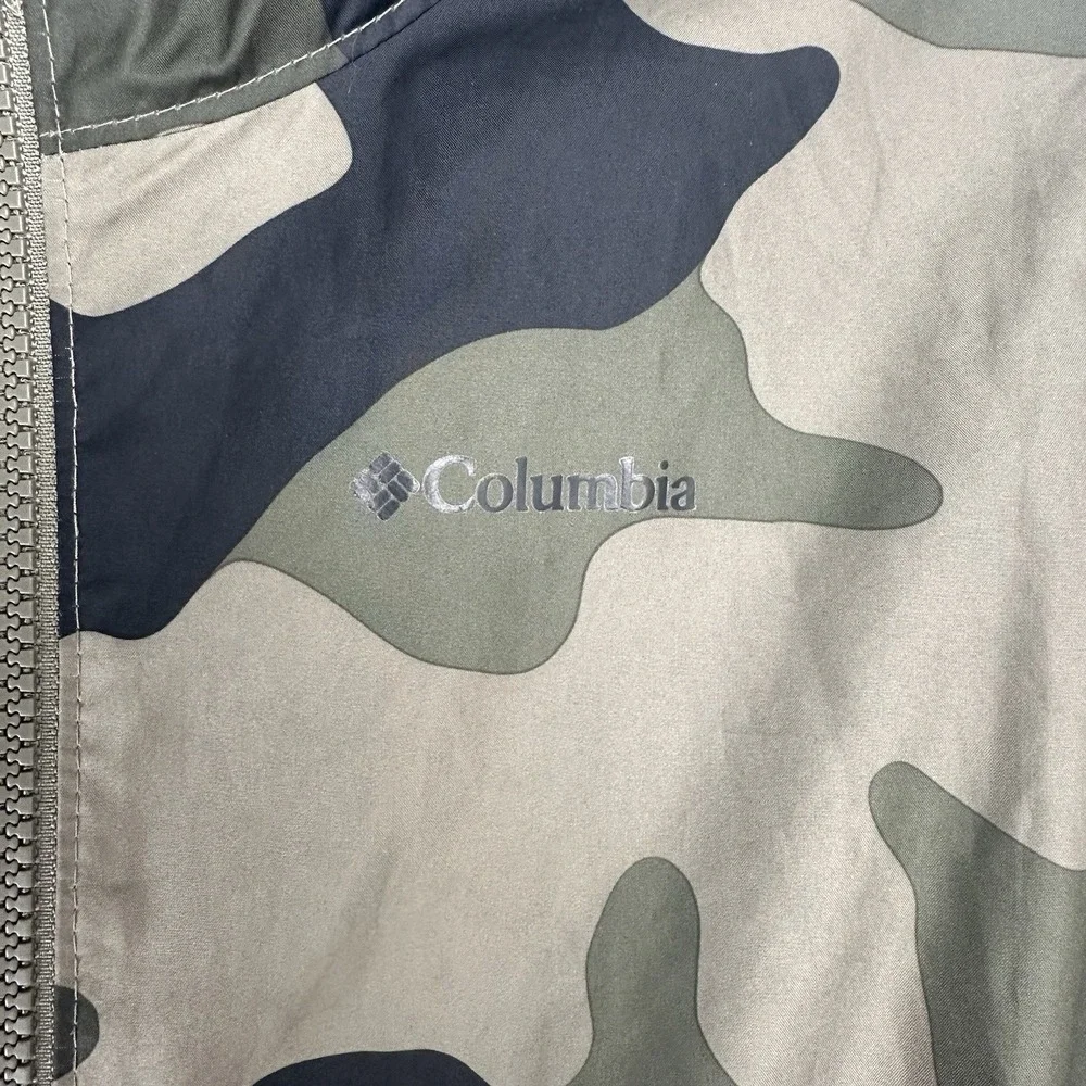 Columbia Kids Reversible Jacket‎ Size Large Green Camo Outdoors